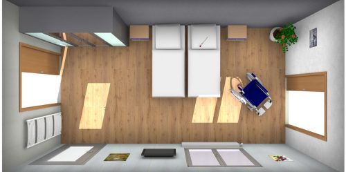 Slaap/woonkamer mantelzorgwoning