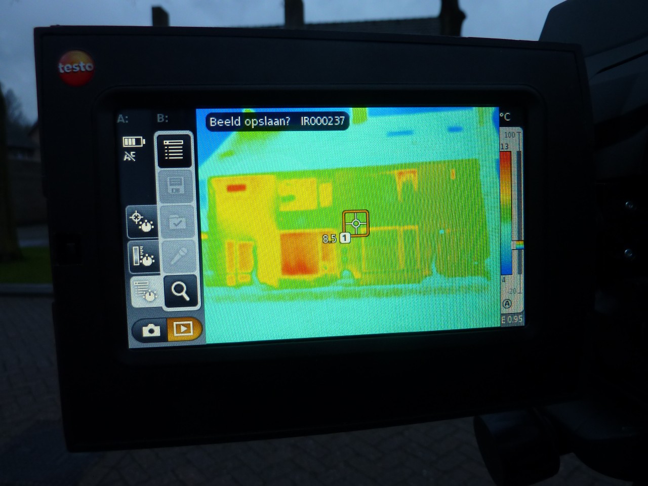 Beeld warmtecamera Beeld warmtecamera