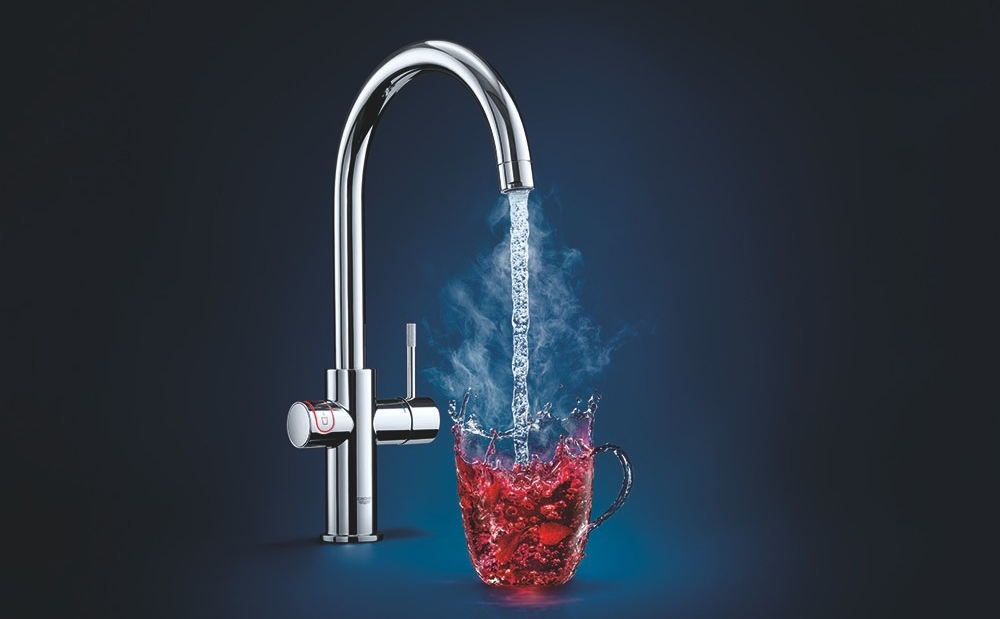 geïrriteerd raken Vervorming generatie Gefilterd, gekoeld én bruisend water uit de GROHE Blue Home