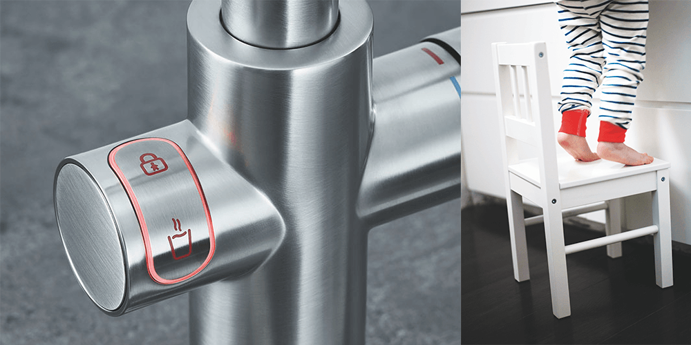 GROHE Red: extra veilig door kinderbeveiliging GROHE Red: extra veilig door kinderbeveiliging