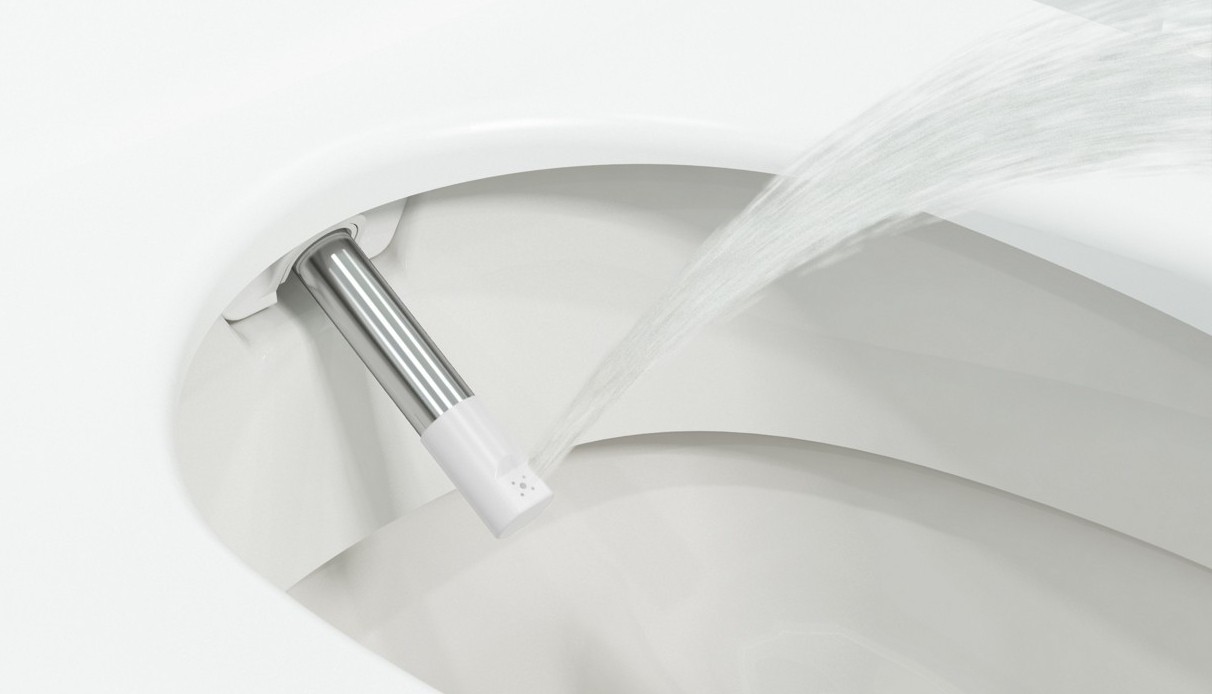 Voorbeeld van een sta-op toilet Sta-op toilet bovenaanzicht