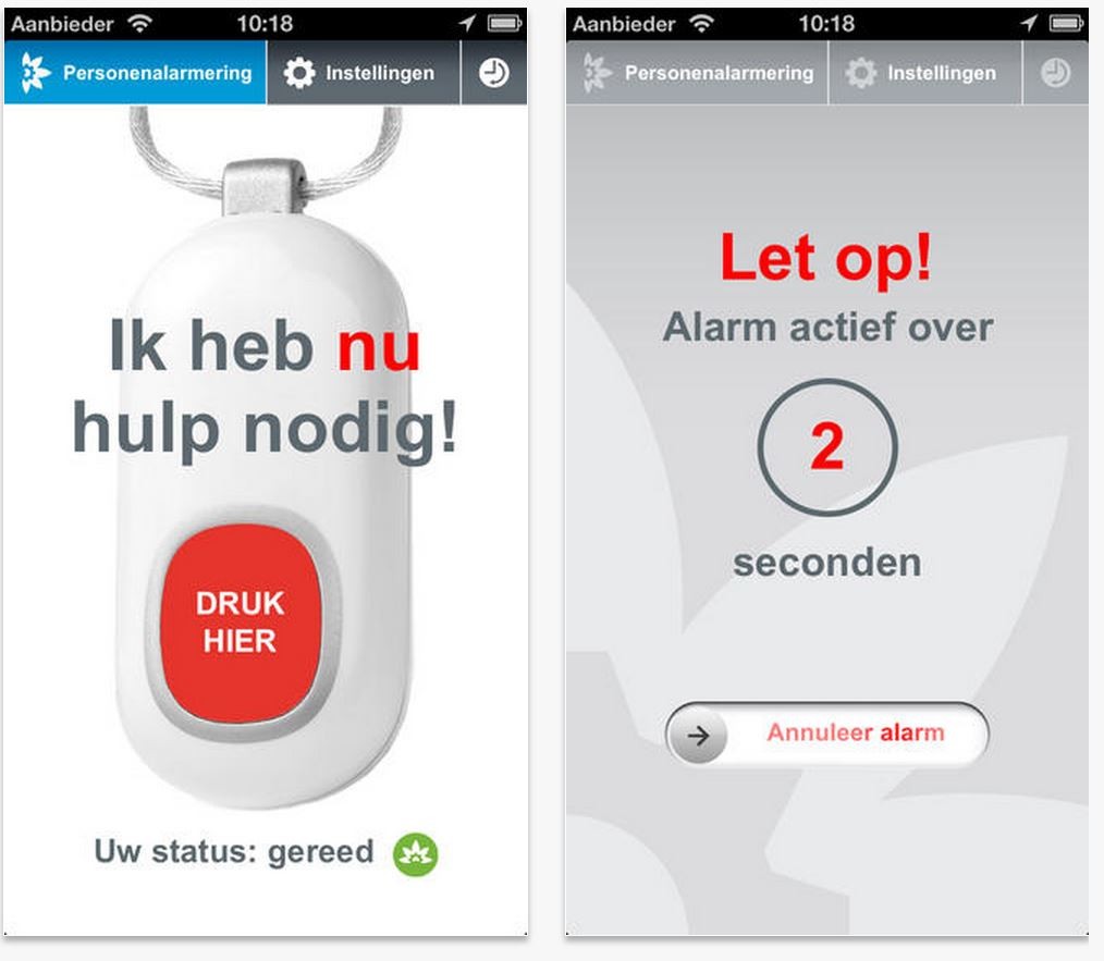 Senioren kunnen alarm slaan met een druk op de knop
