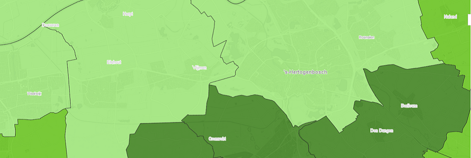 Voorbeeld kaart per gemeente Voorbeeld kaart per gemeente