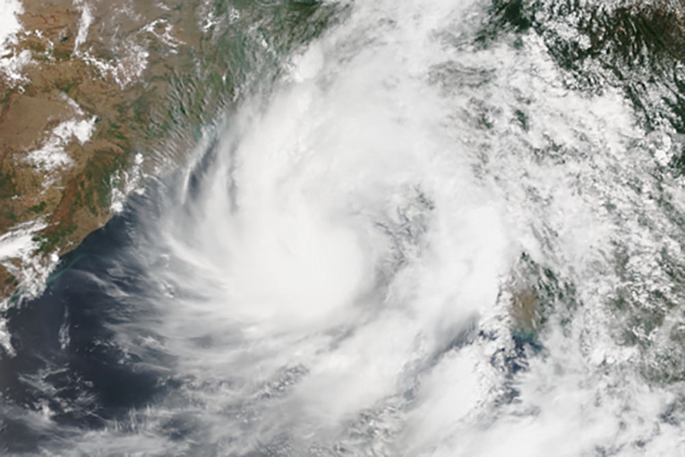 Flinke storm boven Noord-Europa Flinke storm boven Noord-Europa