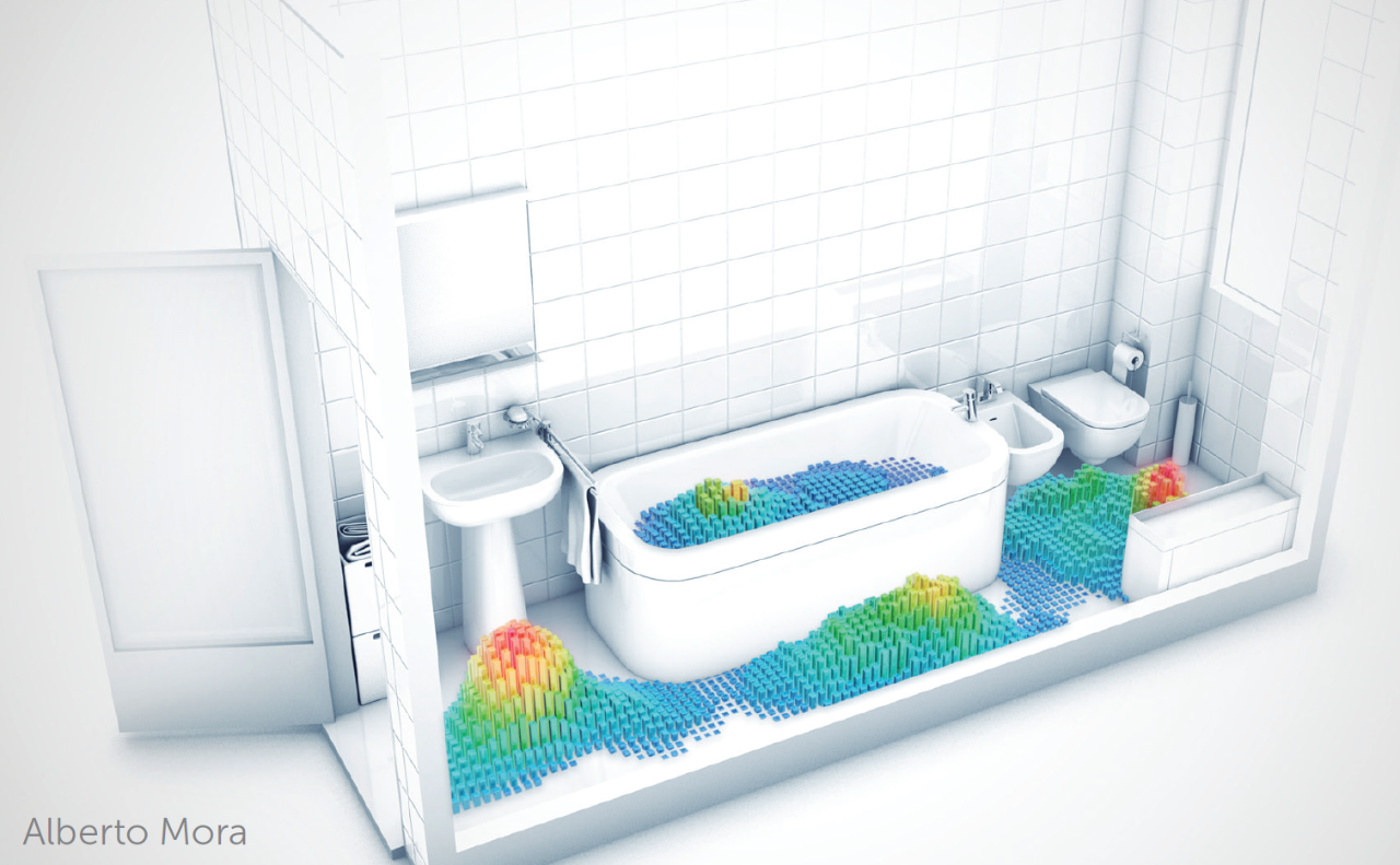 3D-model badkamer Alberto Mora, beeld: Ideal Standard 3D-model badkamer Alberto Mora, beeld: Ideal Standard