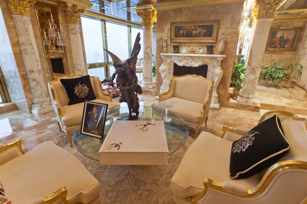 De zithoek van de familie Trump De zithoek van de familie Trump