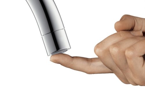 Hansgrohe-wastafelkraan met QuickClean