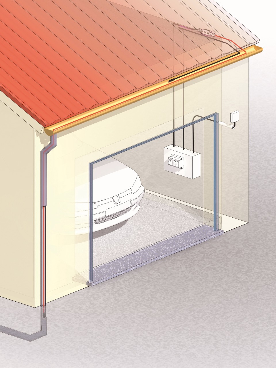 Schematische weergave van smeltwatersysteem Schematische weergave van smeltwatersysteem