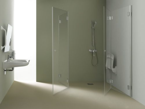 Hoekdouche S320 Koralle met vouwdeuren van Sphinx