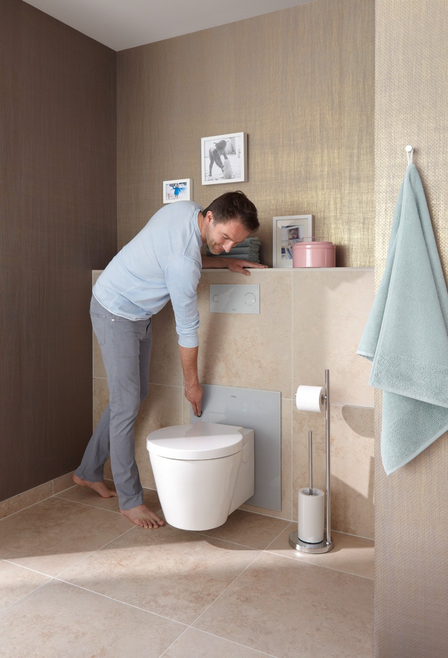 Gebruik van het in hoogte verstelbare wc-element