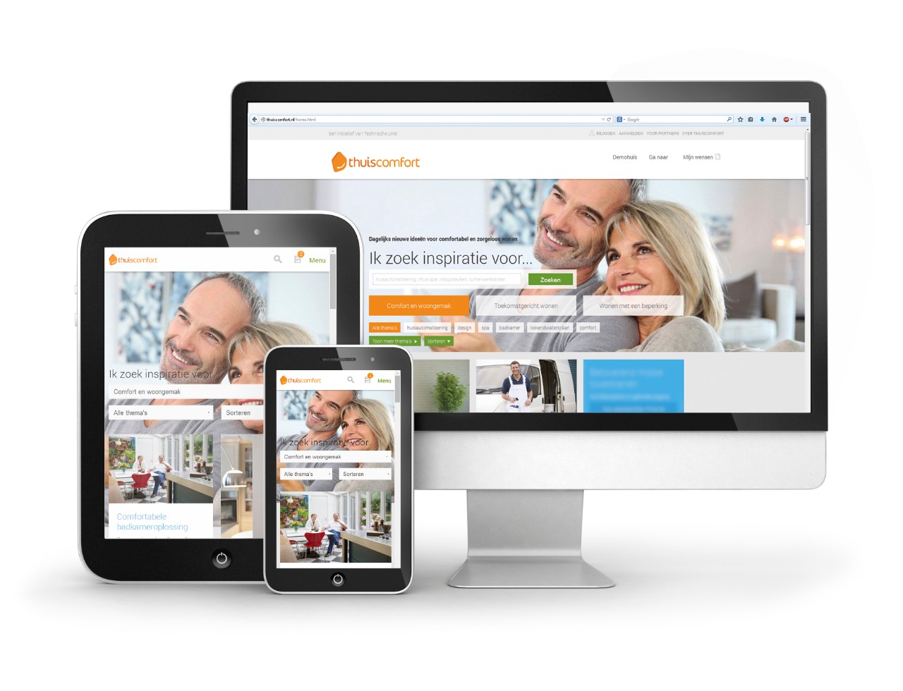 Thuiscomfort op smartphone, tablet en mac