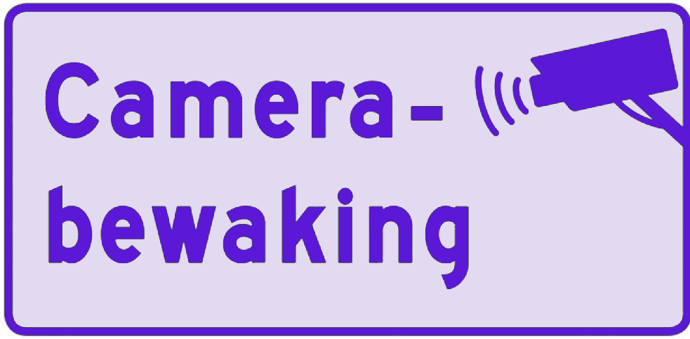 Sticker voor camerabewaking